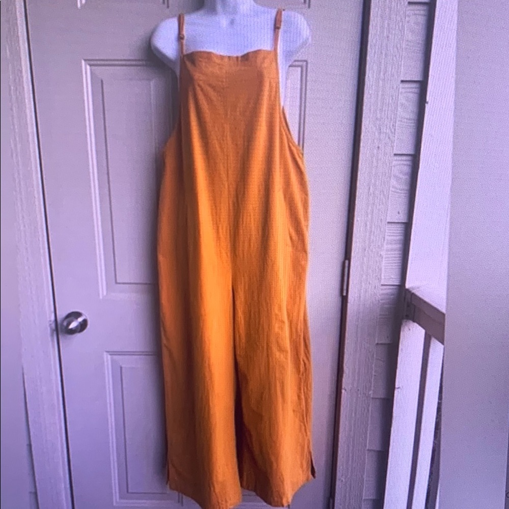 Orange Sleeveless Jumpsuit